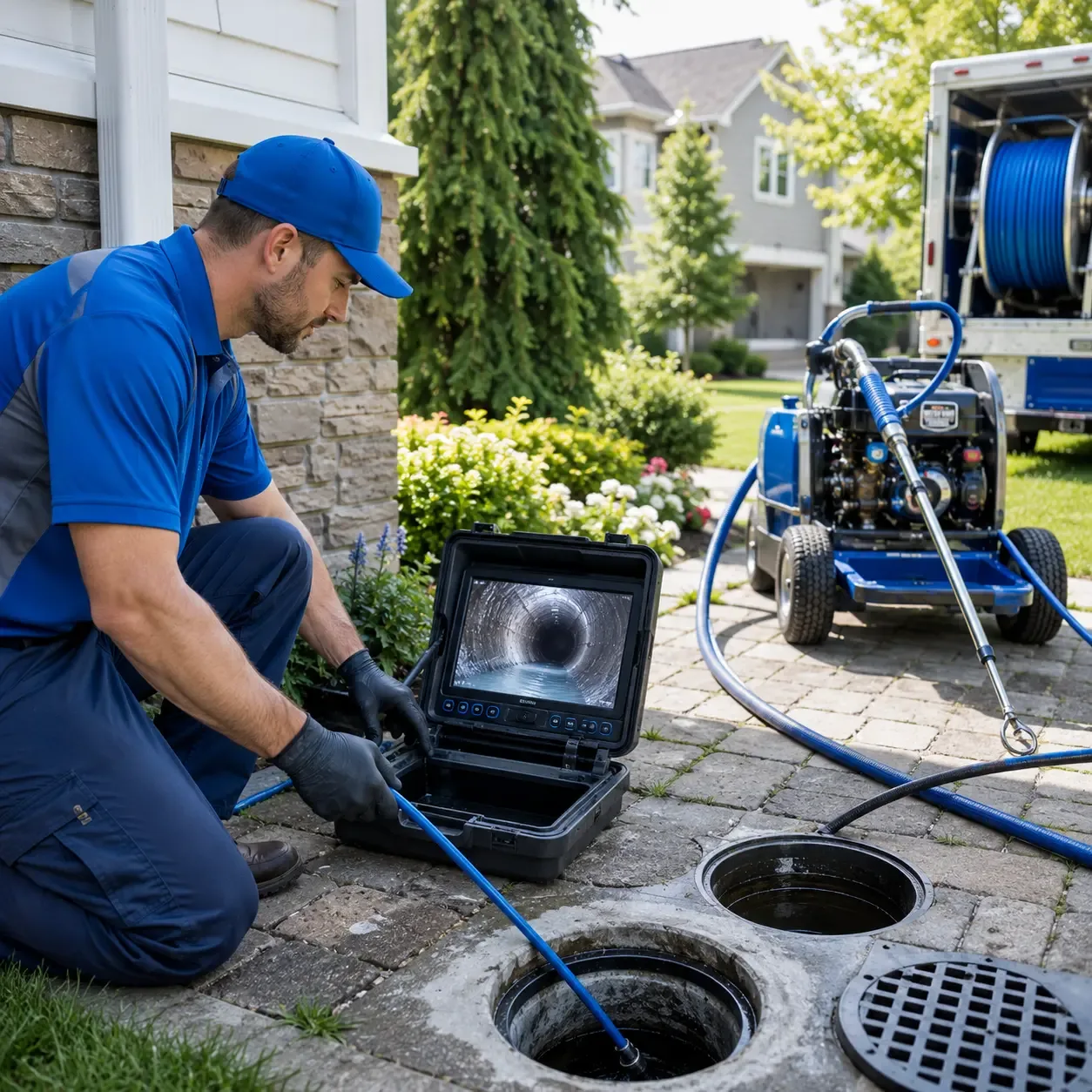 Outdoor drain cleaning professionals serving Columbus City, IA